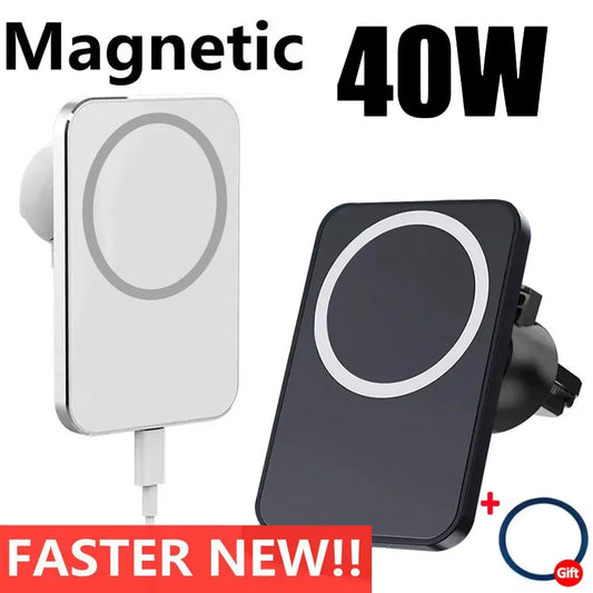 Magnetic Wireless Car Charger for MagSafe 40W