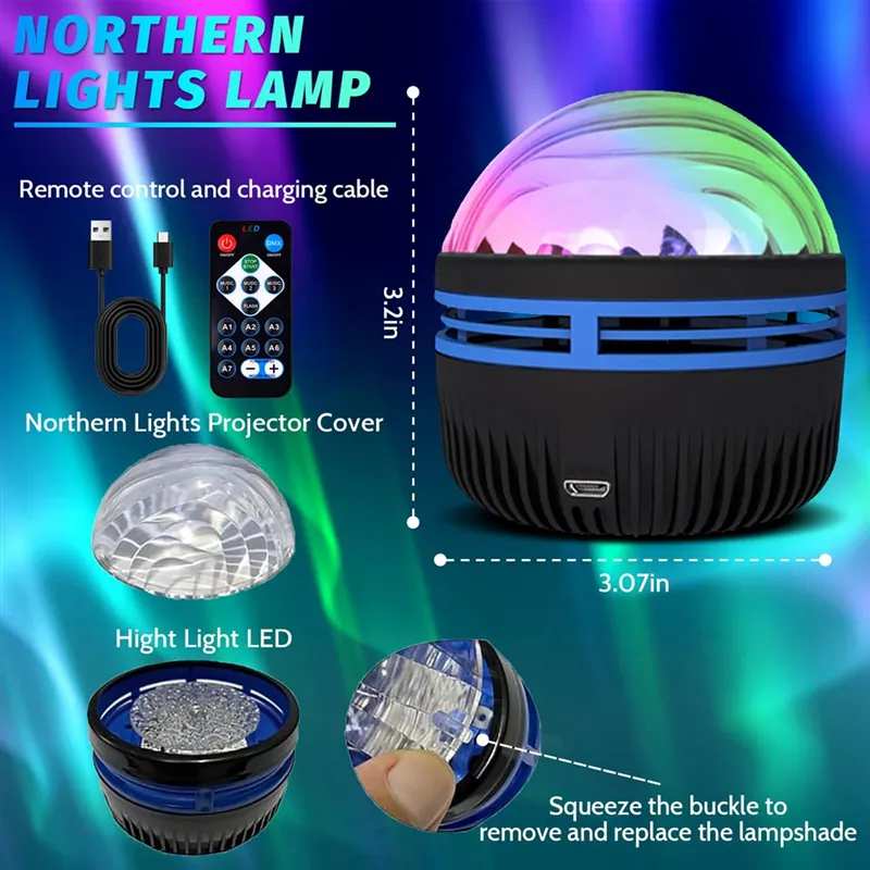 Northern Lights Galaxy Aurora Wave Projector