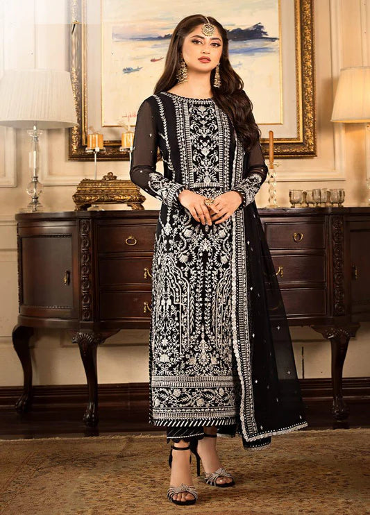 Embroidered Chiffon 3 Piece Unstitched Suit -EM0026-Party Wear Regular priceRs.4,100.00 PKR  Sold out