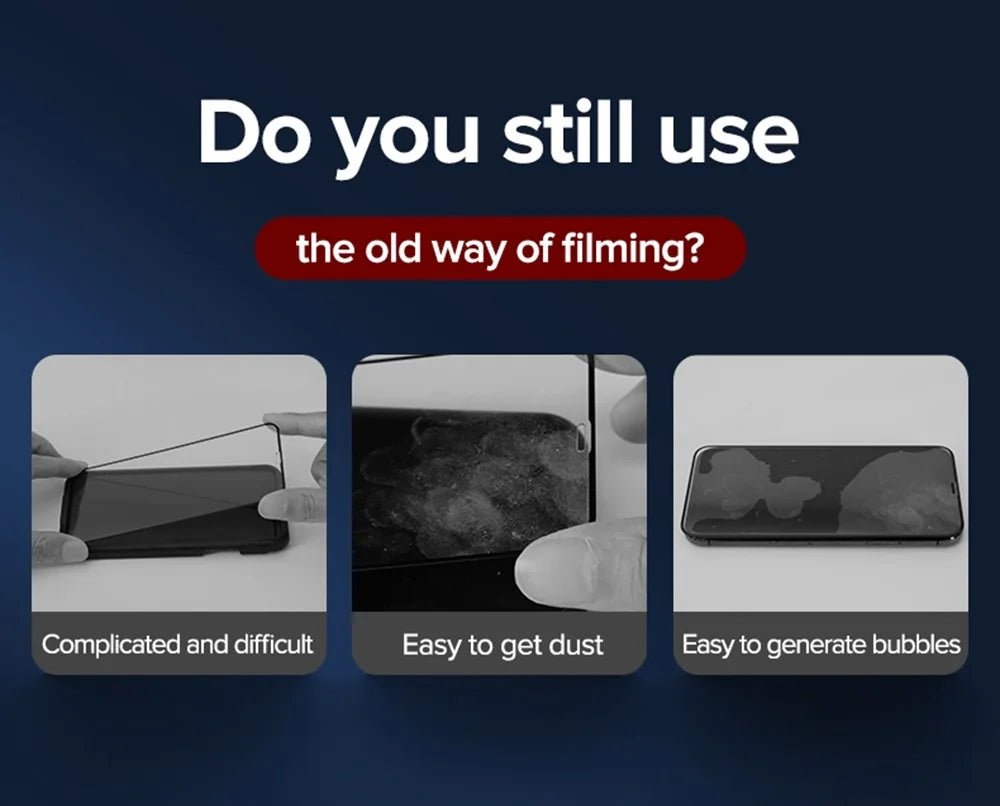 Apple iPhone Screen Protector16 15 Pro Max 14 Plus 13 12 11 XR XS  Tempering Glass With Install Kit