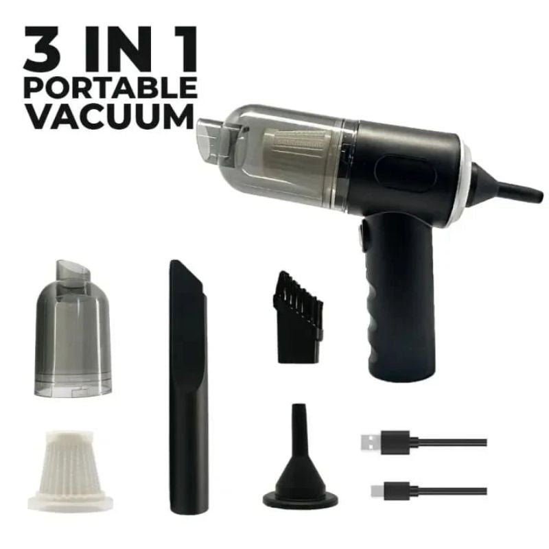 Portable 3 in 1 Vacuum Cleaner Rechargeable